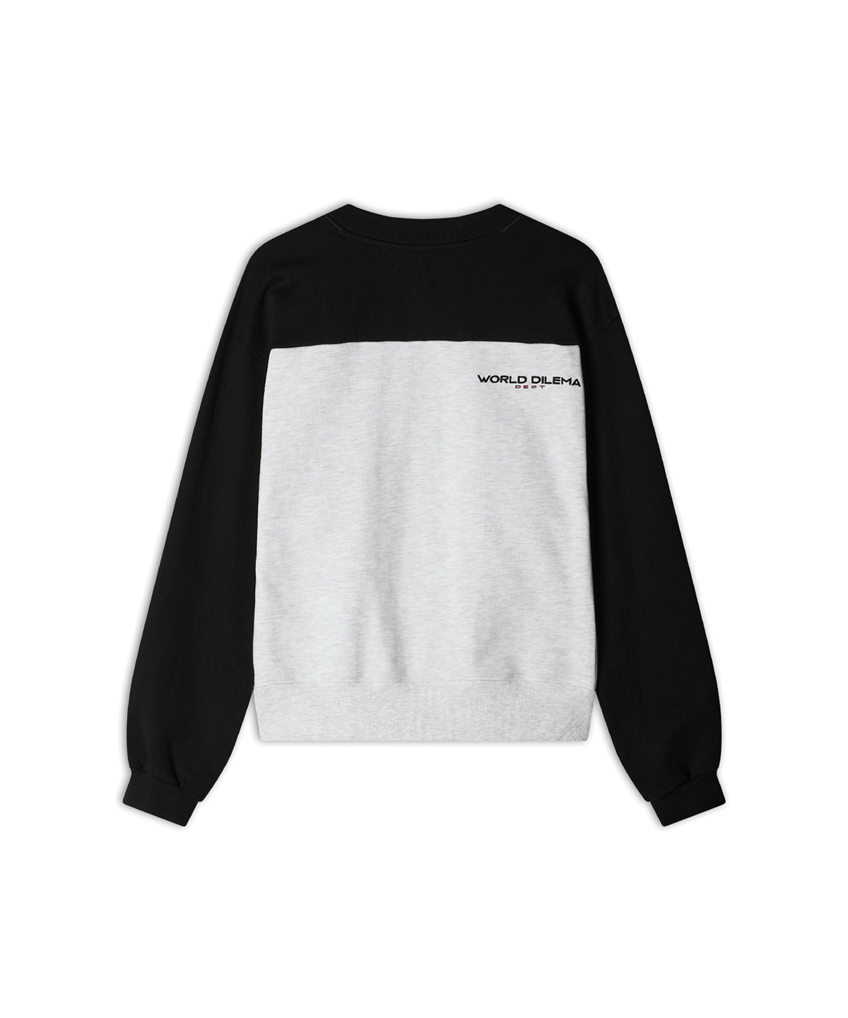 월드딜레마(WORLDDILEMA) RACER Rugby Fit Sweatshirts (Black&Grey)