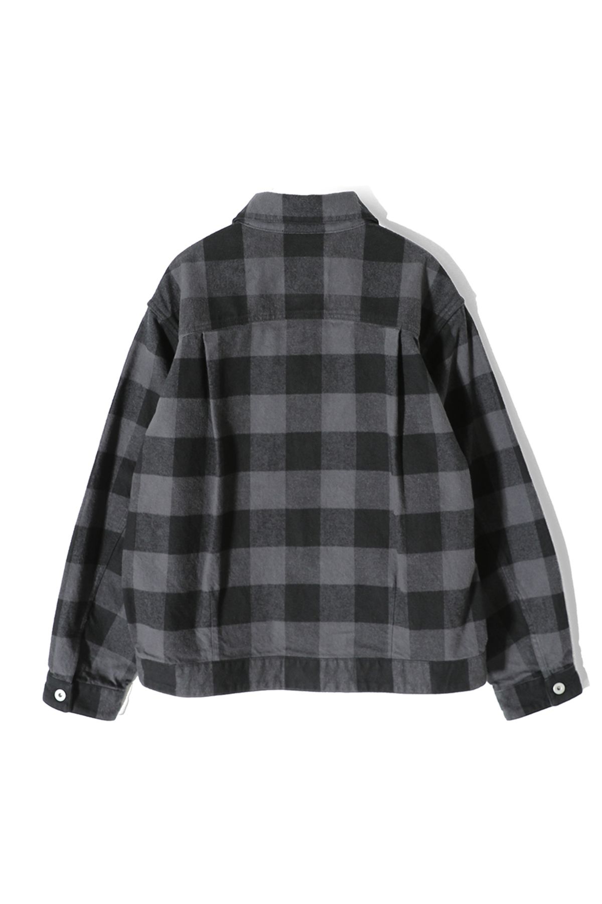 홀리선(HORLISUN) Liverty Buffalo Check Trucker Jacket Charcoal