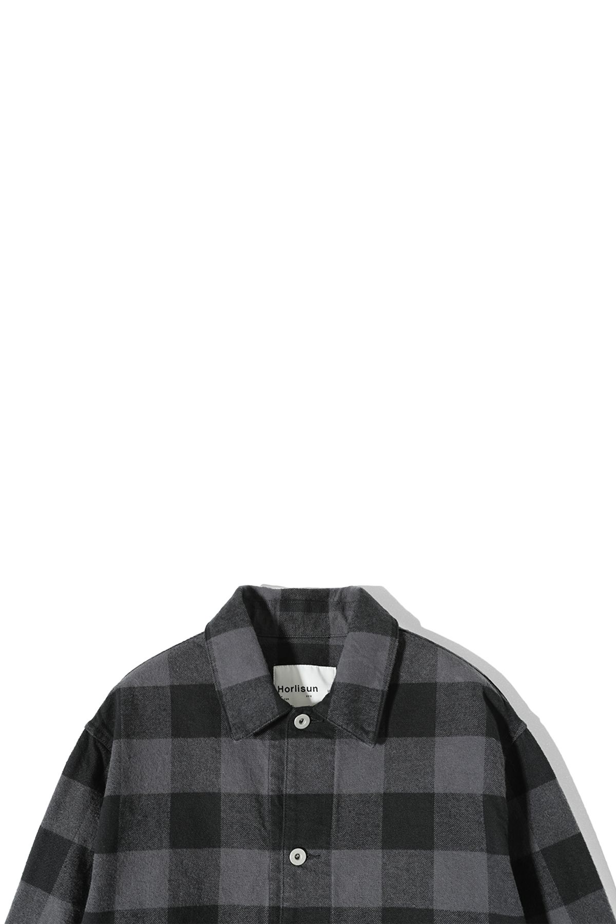 홀리선(HORLISUN) Liverty Buffalo Check Trucker Jacket Charcoal