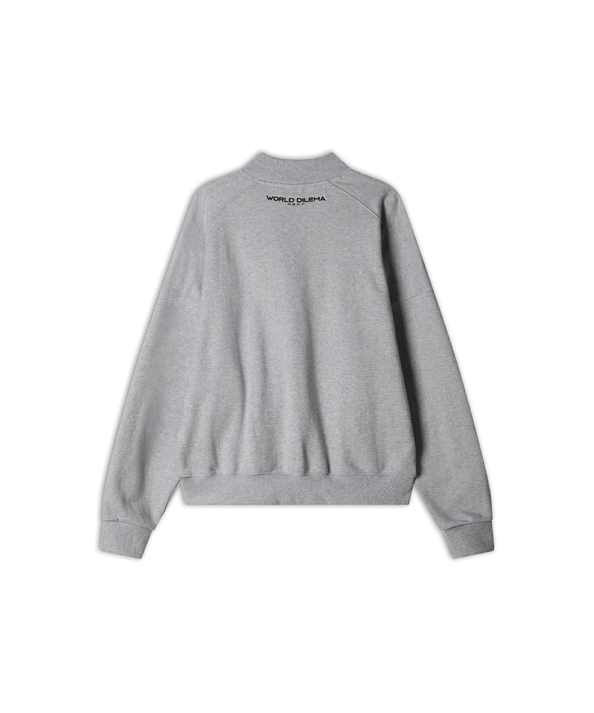 월드딜레마(WORLDDILEMA) GENDER  Applique High Neck Sweatshirts (Grey)