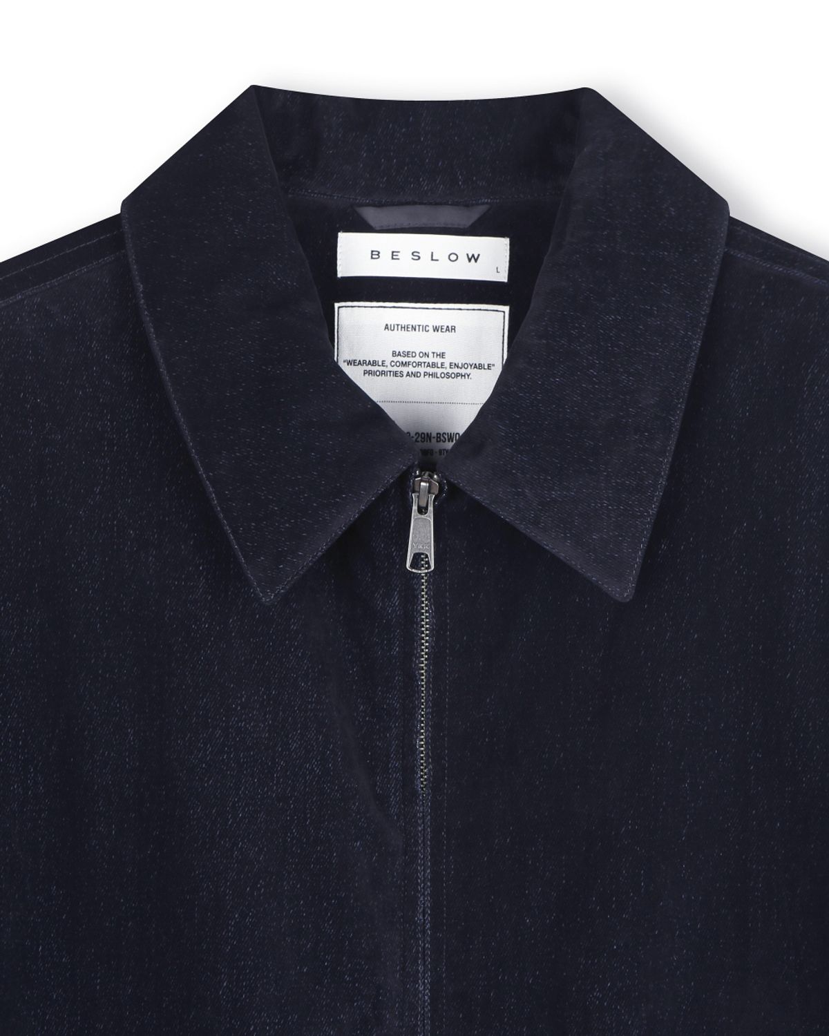 비슬로우(BESLOW) VELVET DENIM PADDED BLOUSON INDIGO