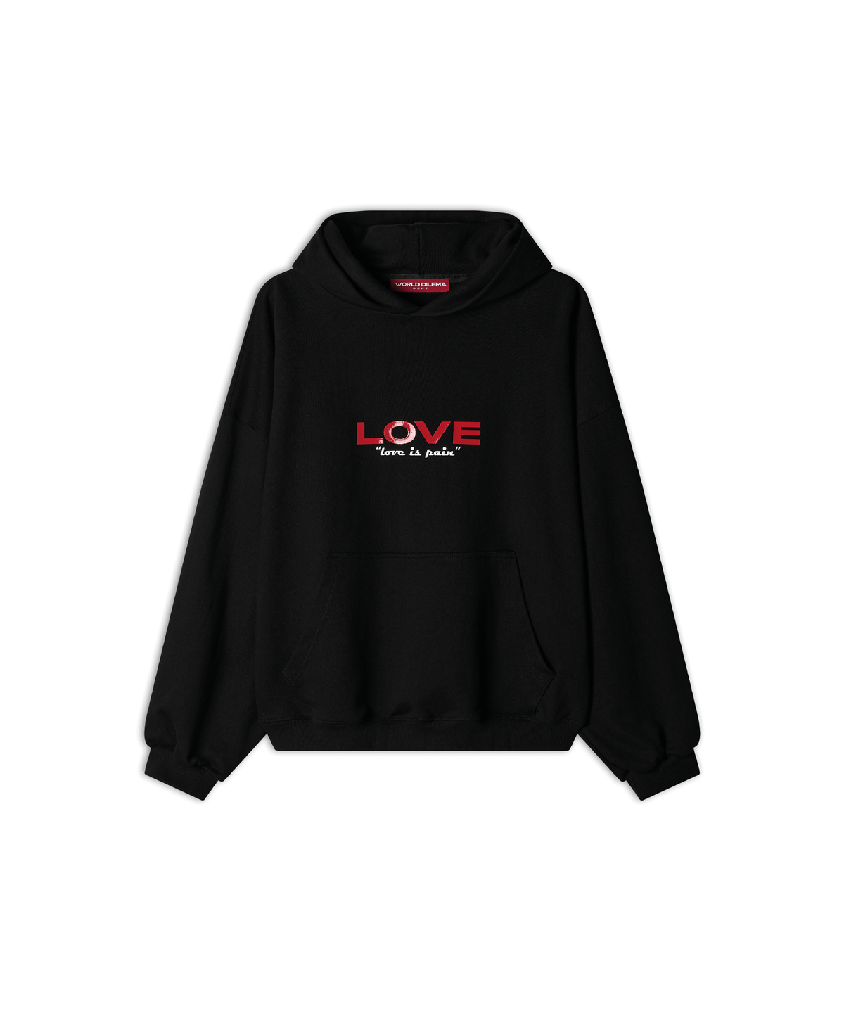 월드딜레마(WORLDDILEMA) LOVE Printing Hood (Black)