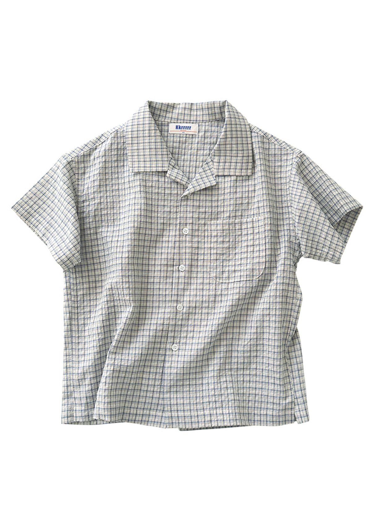 꺄르르르(KKRRRRR) Check shirts / begie