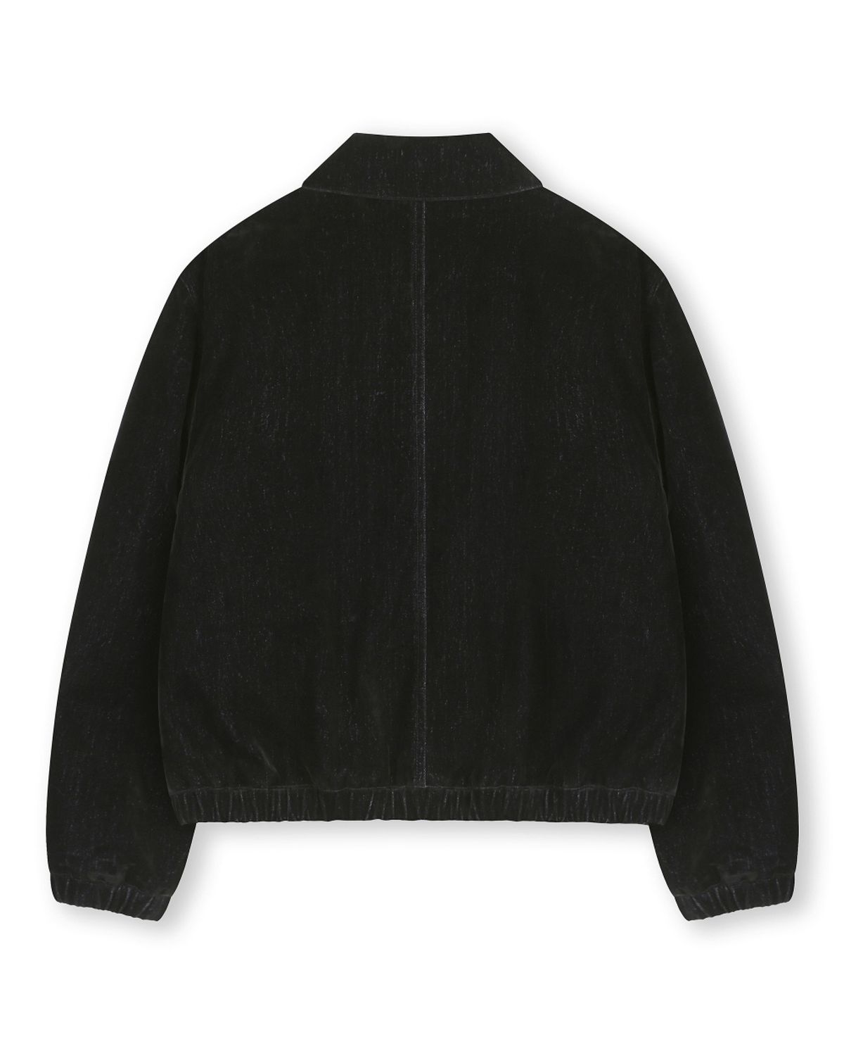 비슬로우(BESLOW) VELVET DENIM PADDED BLOUSON BLACK