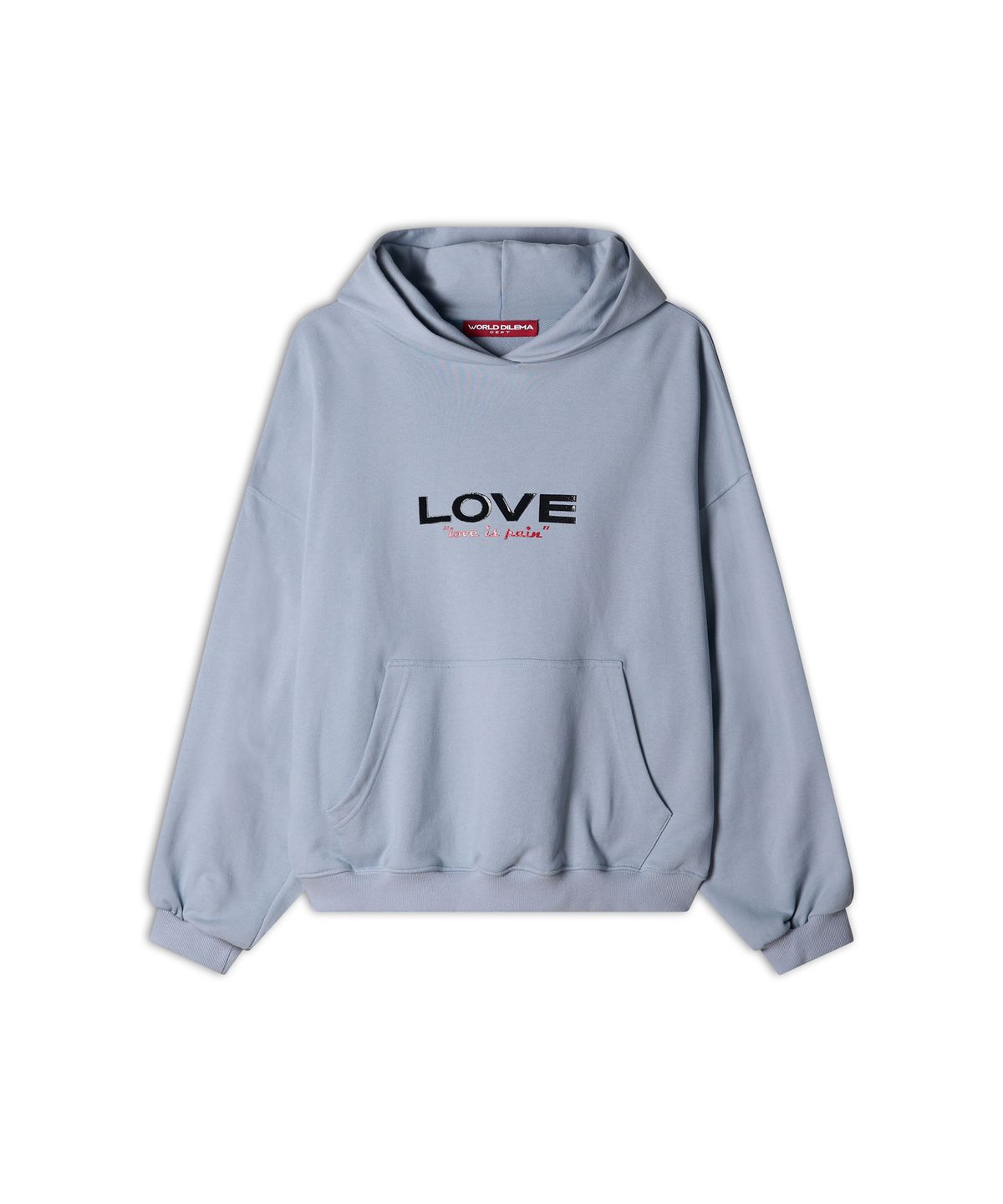 월드딜레마(WORLDDILEMA) LOVE Printing Hood (Purple&Blue)
