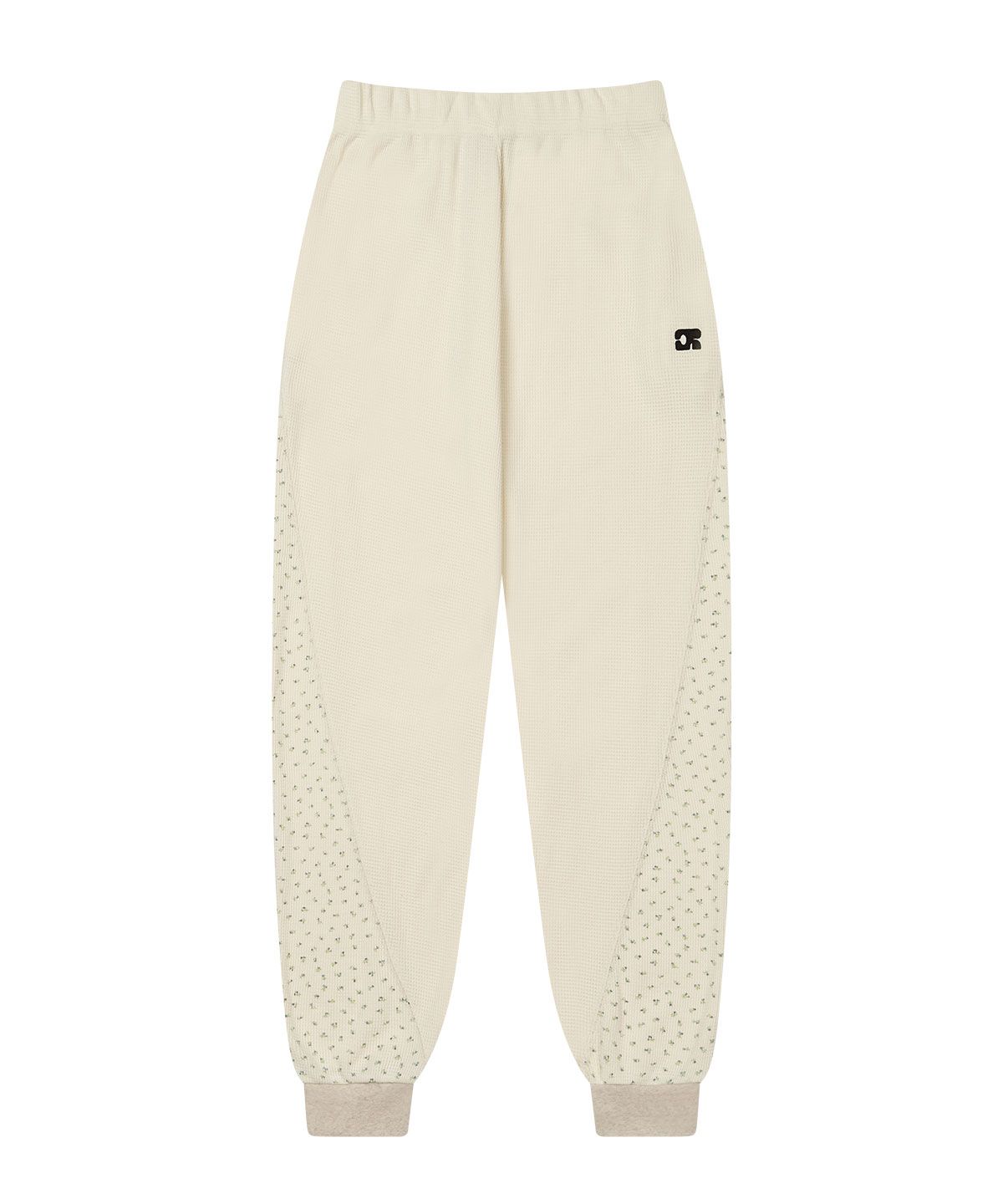 센토르(CENTAUR.KR) WAFFLE FLOWER COLOR BLOCK SWEATPANTS_IVORY