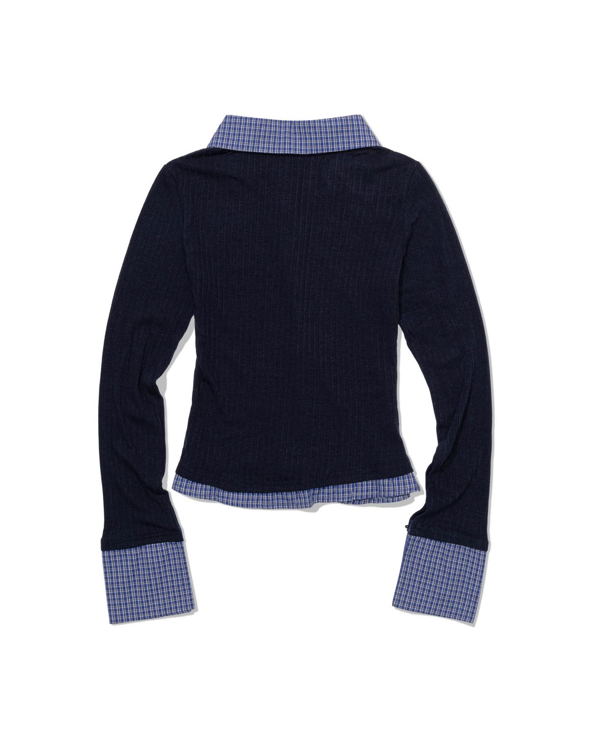 모아(MOAA) Dual Trim Shirt Cardigan (NAVY)