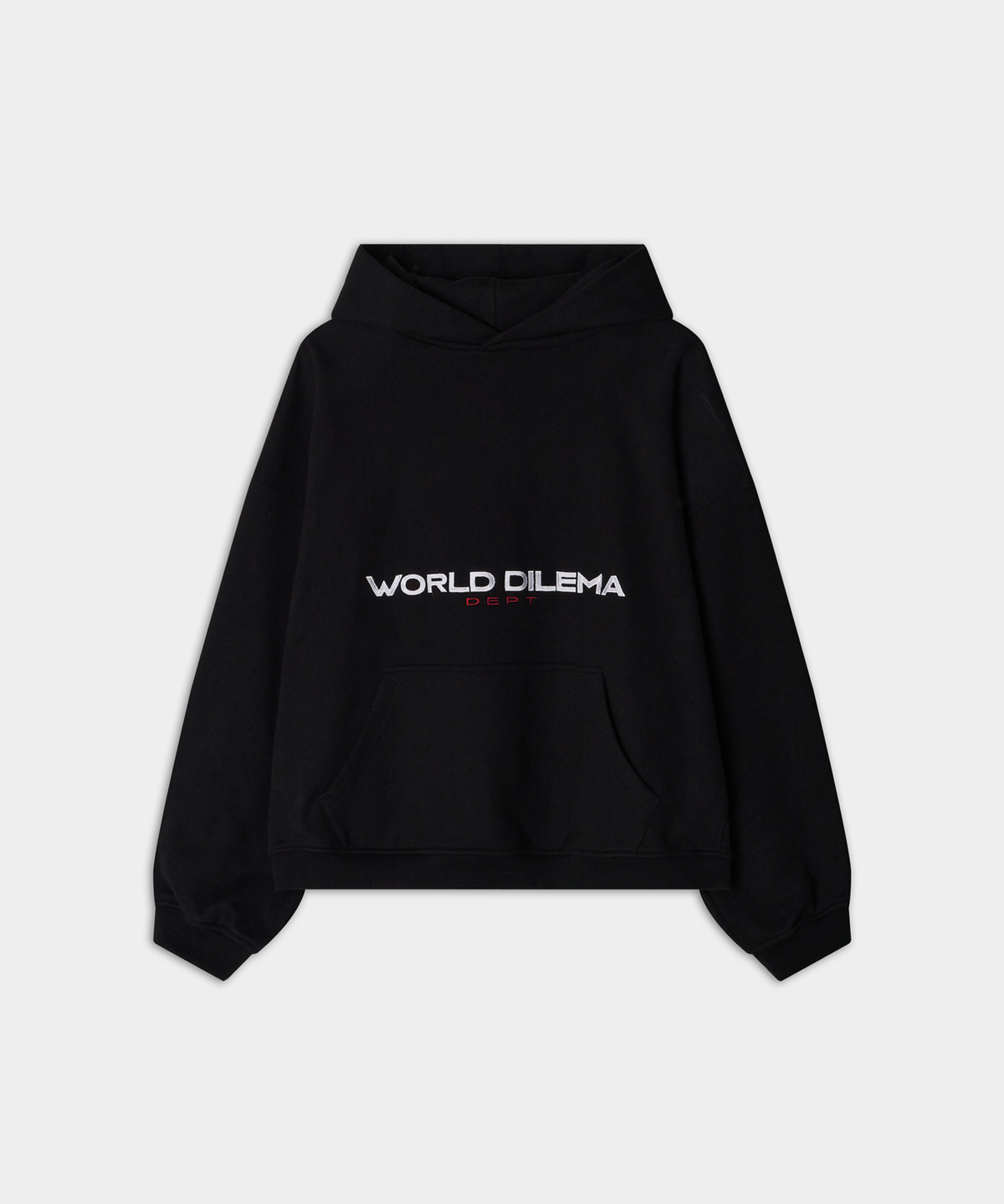 월드딜레마(WORLDDILEMA) WORLD DILEMA DEPT Embroidery Hood (Black)
