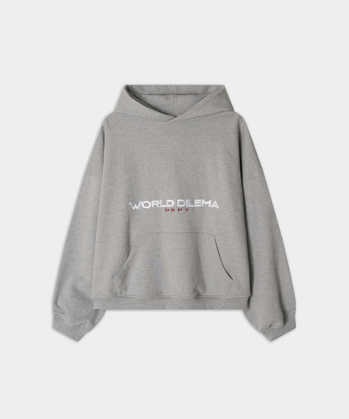 월드딜레마(WORLDDILEMA) WORLD DILEMA DEPT Embroidery Hood (Grey)