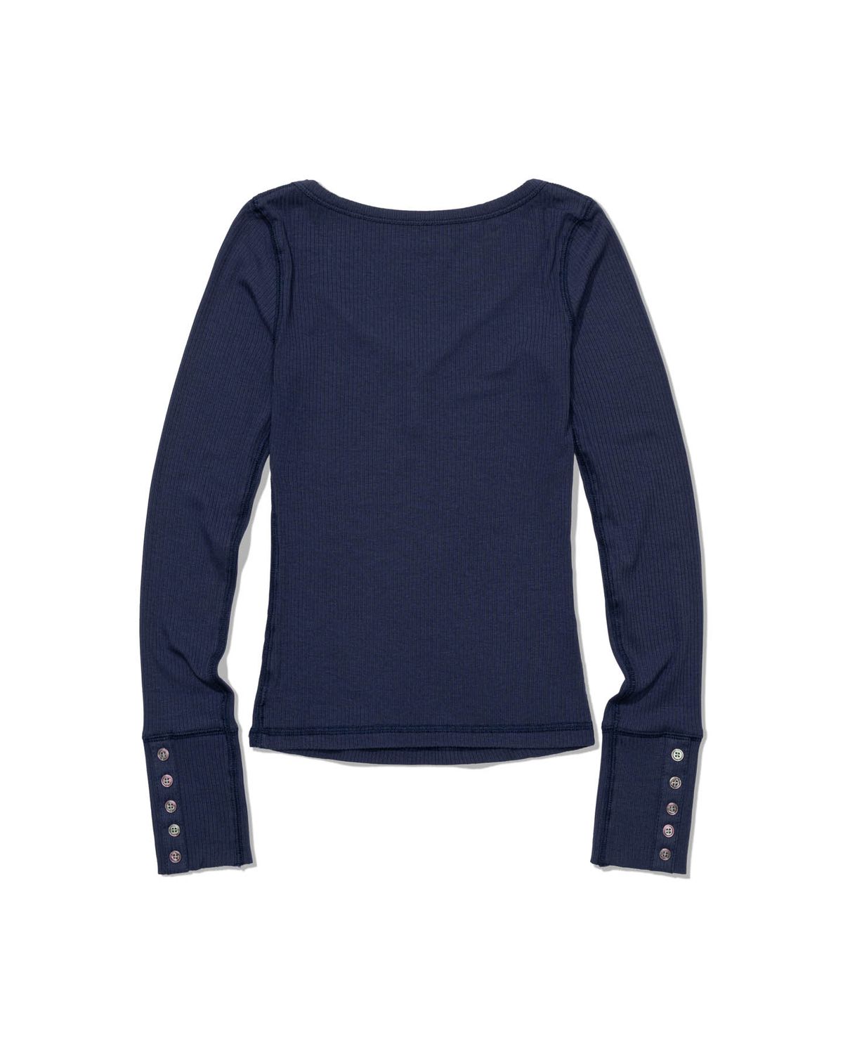 모아(MOAA) Button Line Rib Top (NAVY)