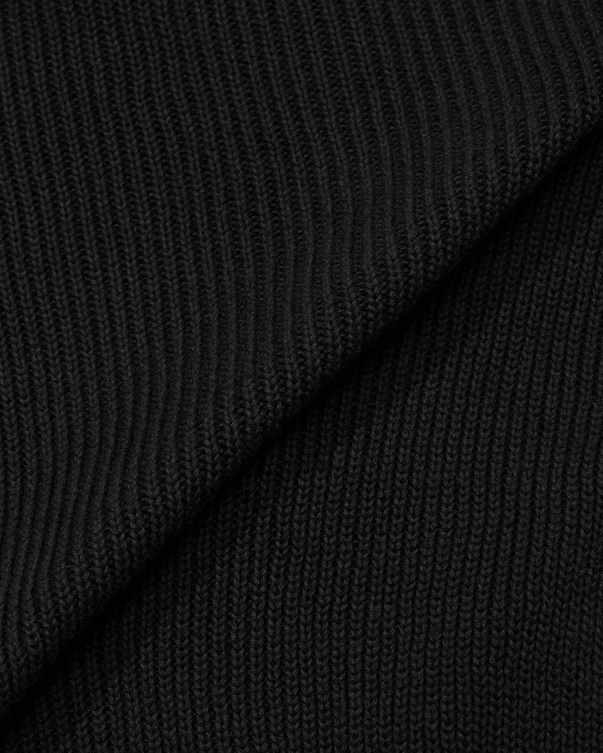 모아(MOAA) Ribbed Knit Zip Hoodie (BLACK)