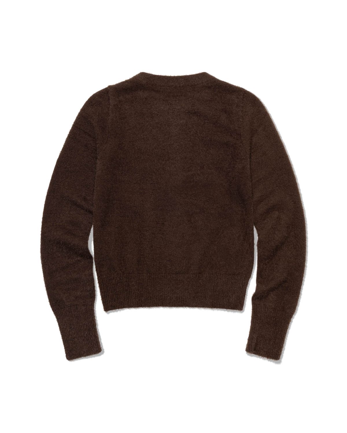 모아(MOAA) Soft Fuzzy Knit Cardigan (BROWN)