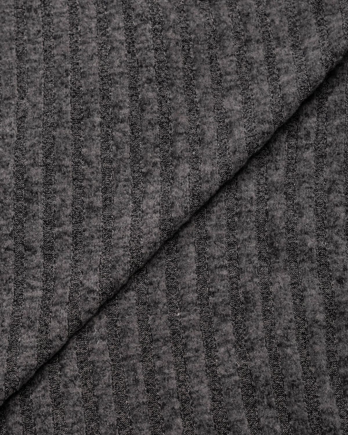 모아(MOAA) Shirred Collar Rib Top (CHARCOAL)