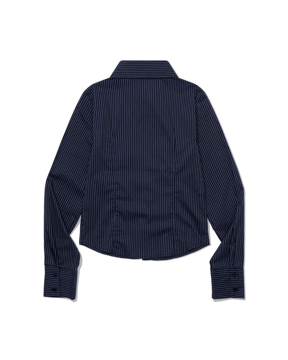 모아(MOAA) Stripe Gather Shirt (NAVY)