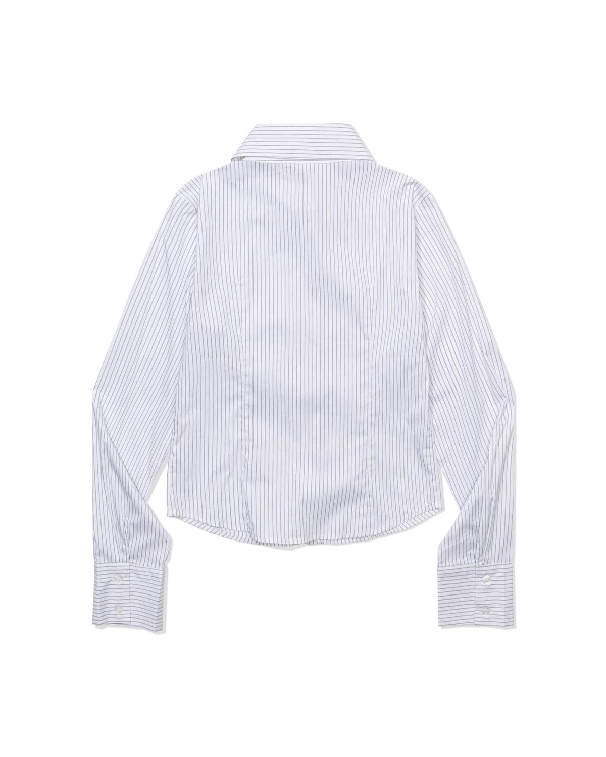 모아(MOAA) Stripe Gather Shirt (WHITE)