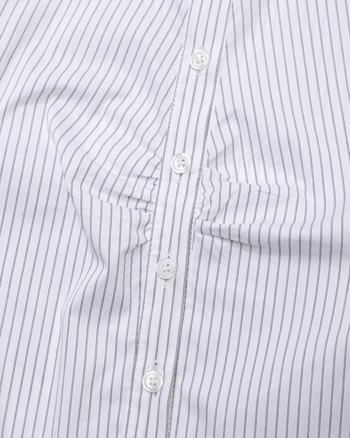 모아(MOAA) Stripe Gather Shirt (WHITE)