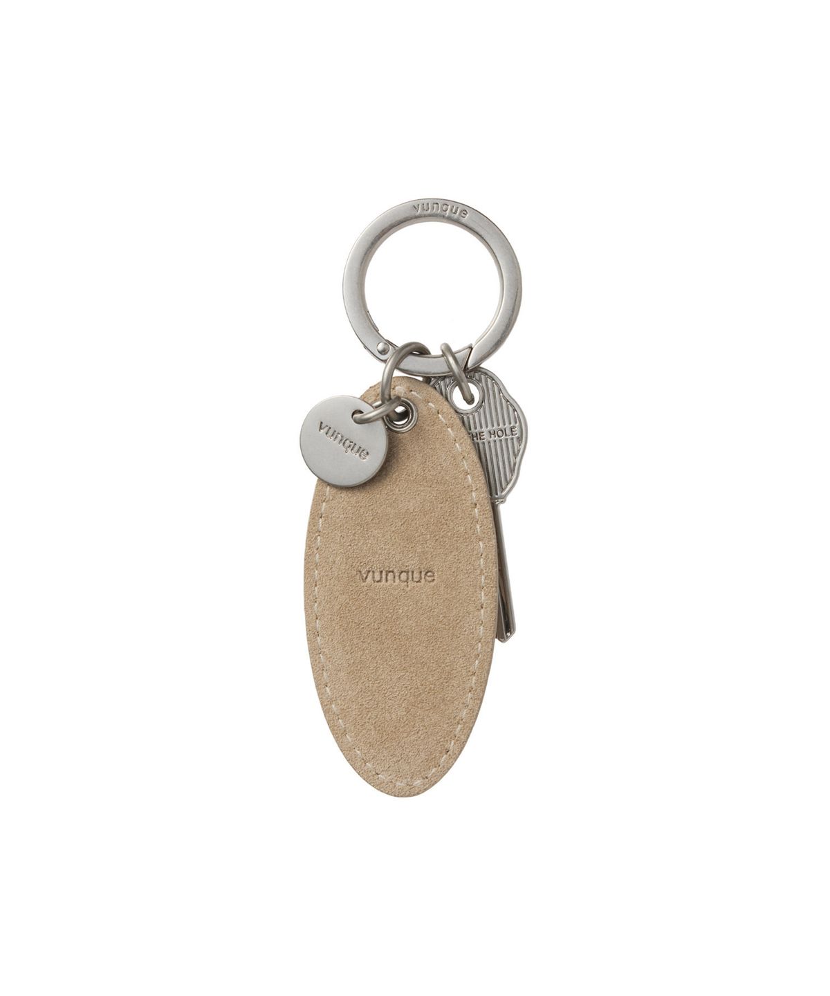 분크(VUNQUE) Suede Round Key Charm (스웨이드 라운드 키 참) Soul Beige