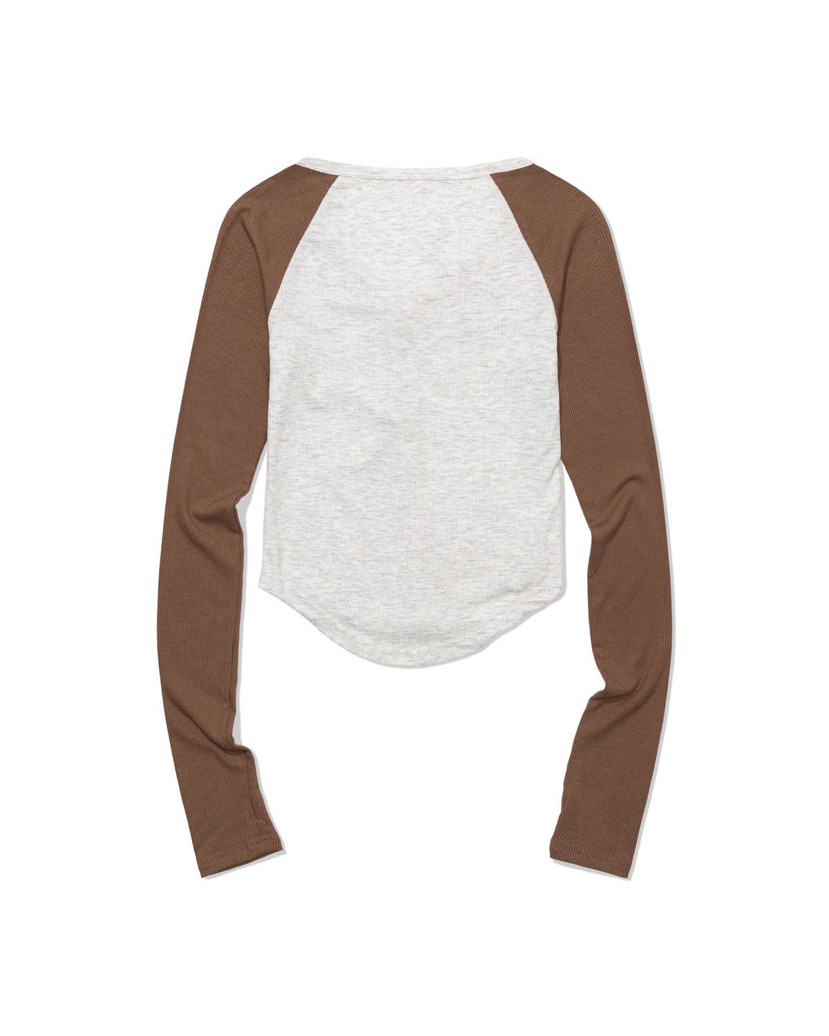 모아(MOAA) Dual Tone Raglan Tee (BROWN)
