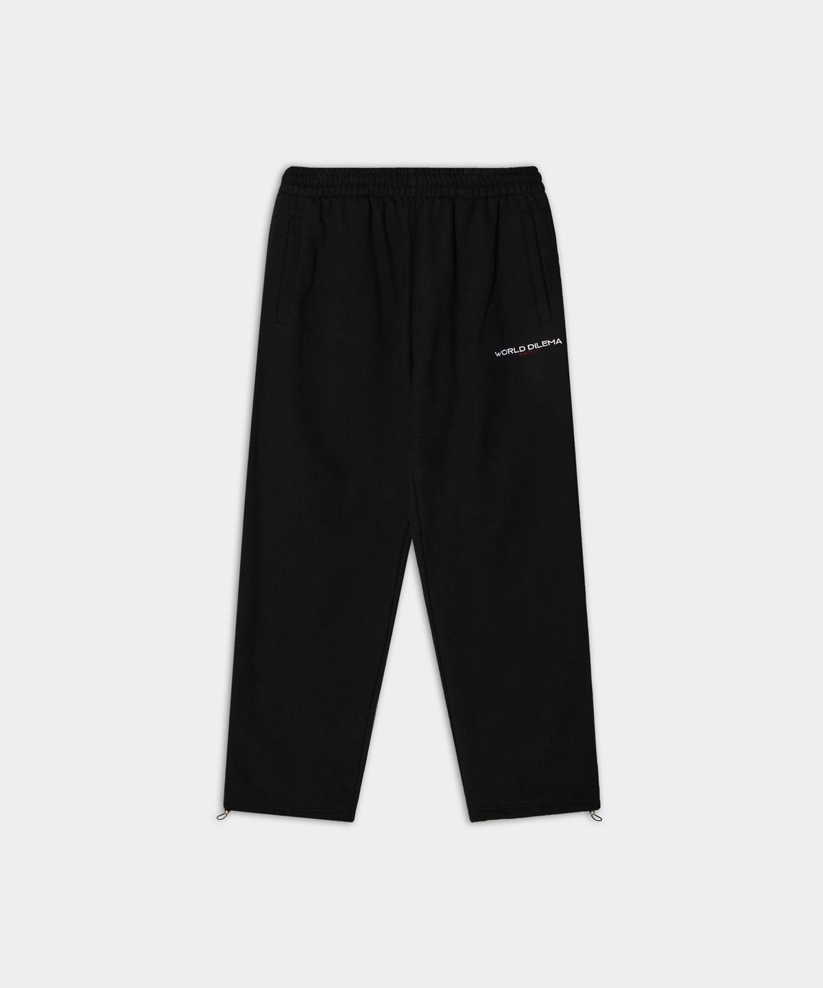 월드딜레마(WORLDDILEMA) WORLD DILEMA DEPT Embroidery Sweat Pants (Black)