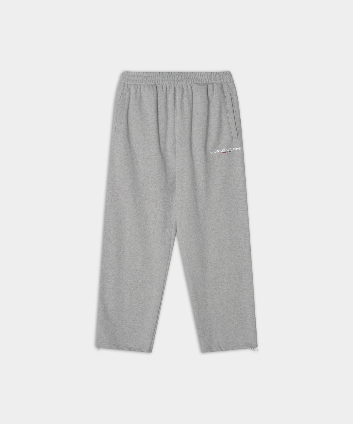월드딜레마(WORLDDILEMA) WORLD DILEMA DEPT Embroidery Sweat Pants (Grey)