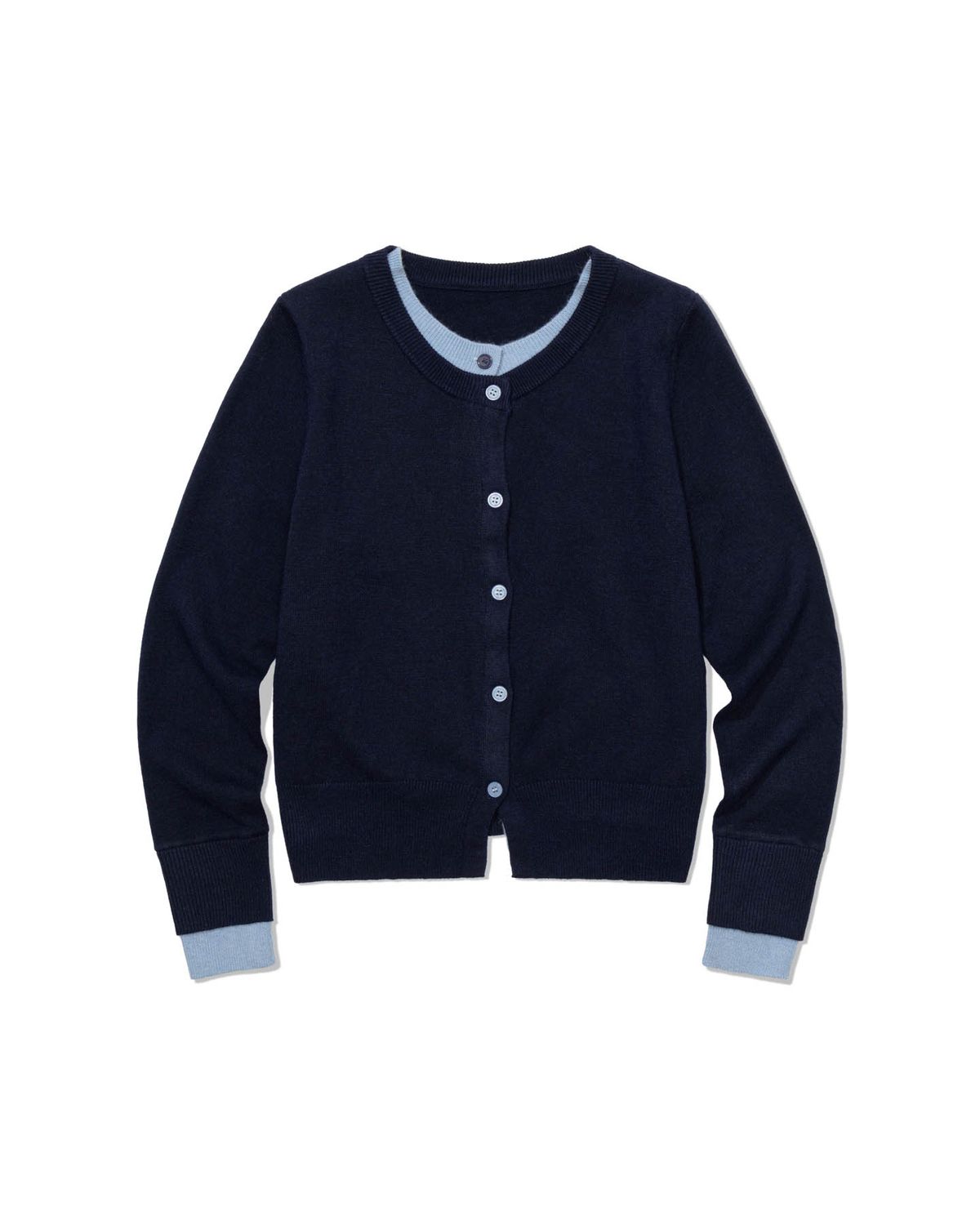 모아(MOAA) Dual weave Trim Cardigan (NAVY)