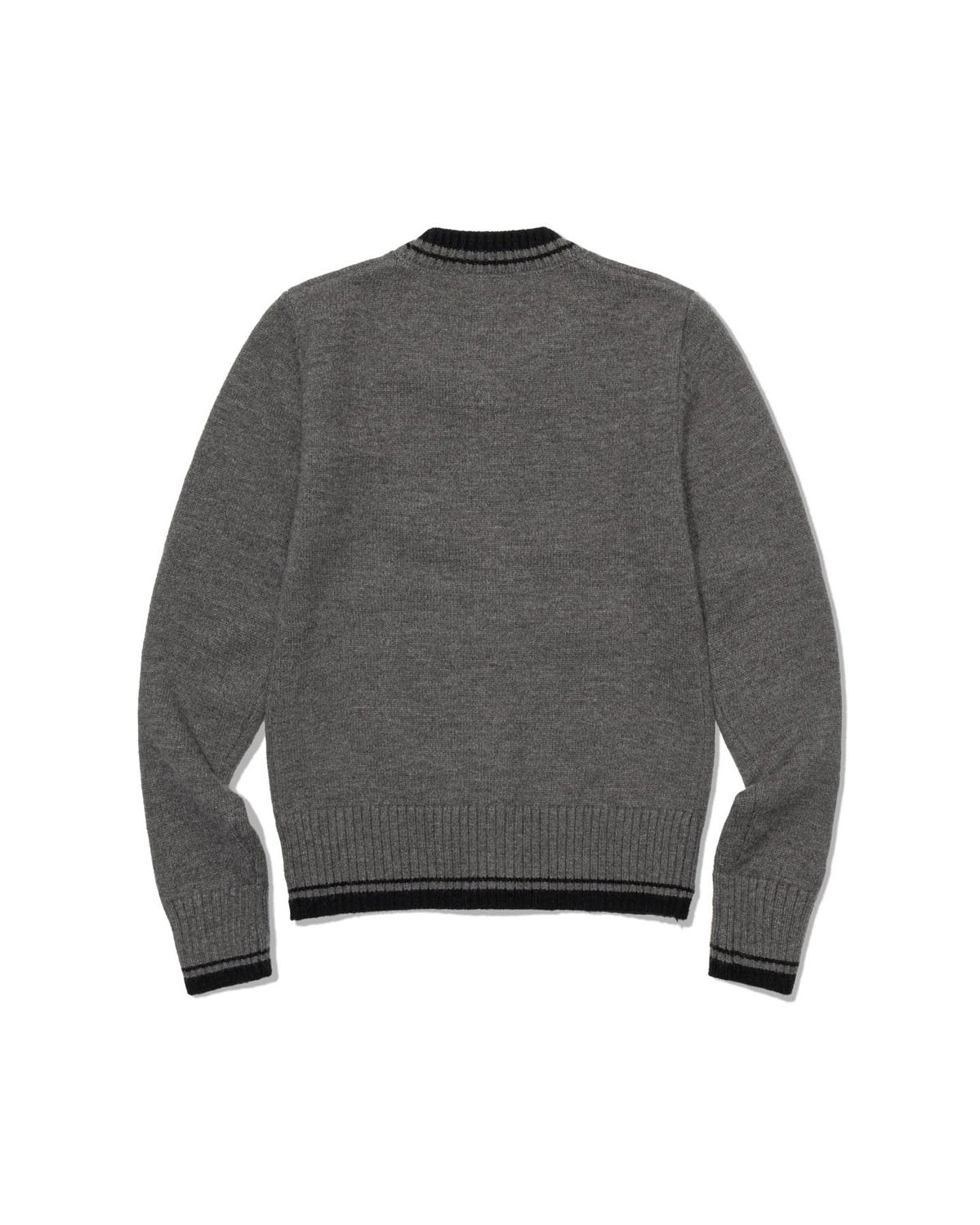 모아(MOAA) Border Knit Cardigan (GRAY)