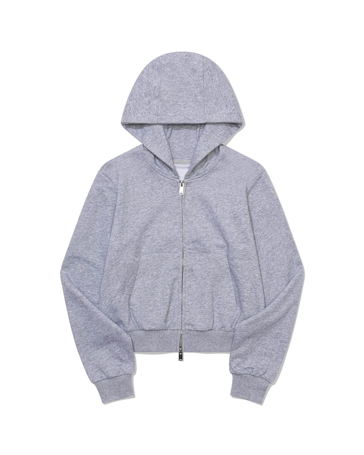 모아(MOAA) Cropped Zip Hoodie (GRAY)
