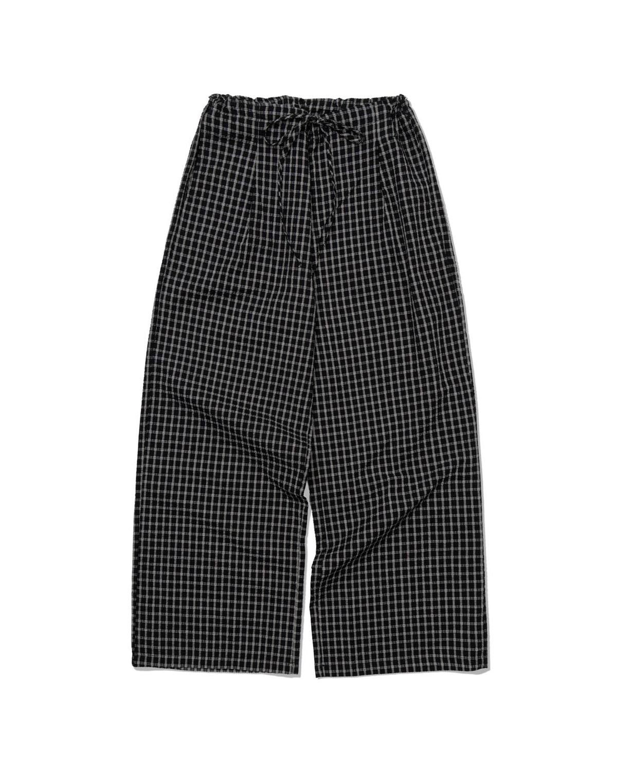 모아(MOAA) CHECKED LOUNGE PANTS (BLACK)