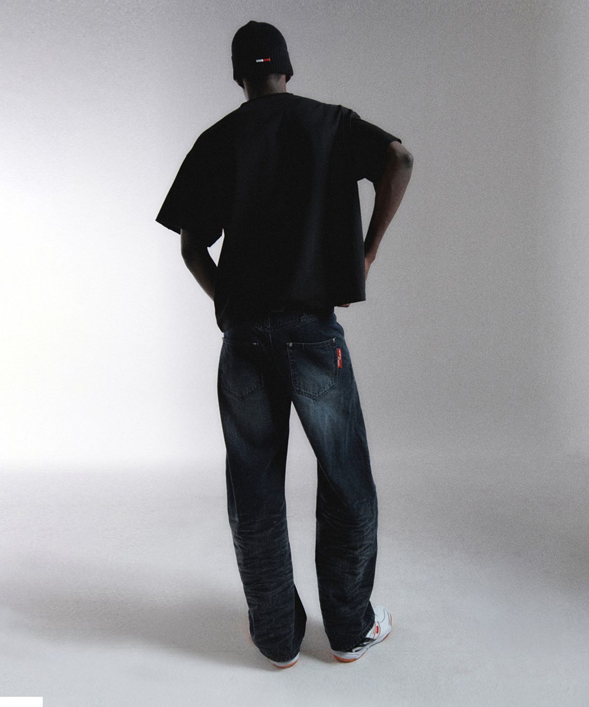 월드딜레마(WORLDDILEMA) Low Extra Wide Washing Denim (Blue Grey)