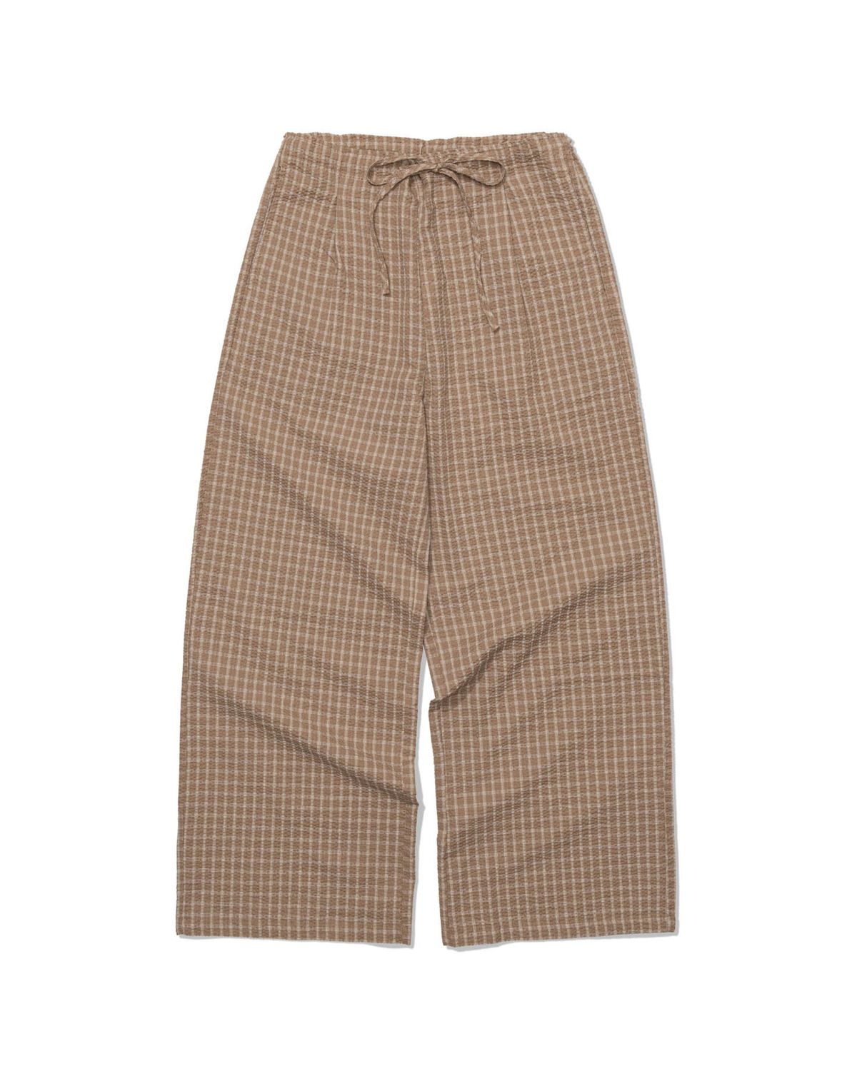 모아(MOAA) CHECKED LOUNGE PANTS (BEIGE)