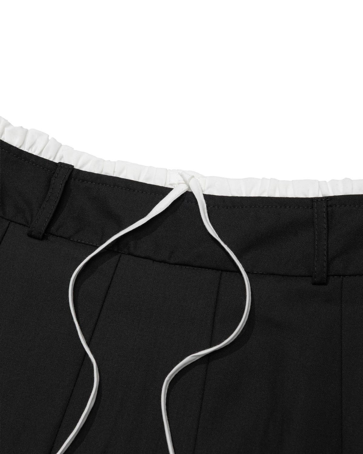 모아(MOAA) Laced Pleated MIDI Skirt (BLACK)