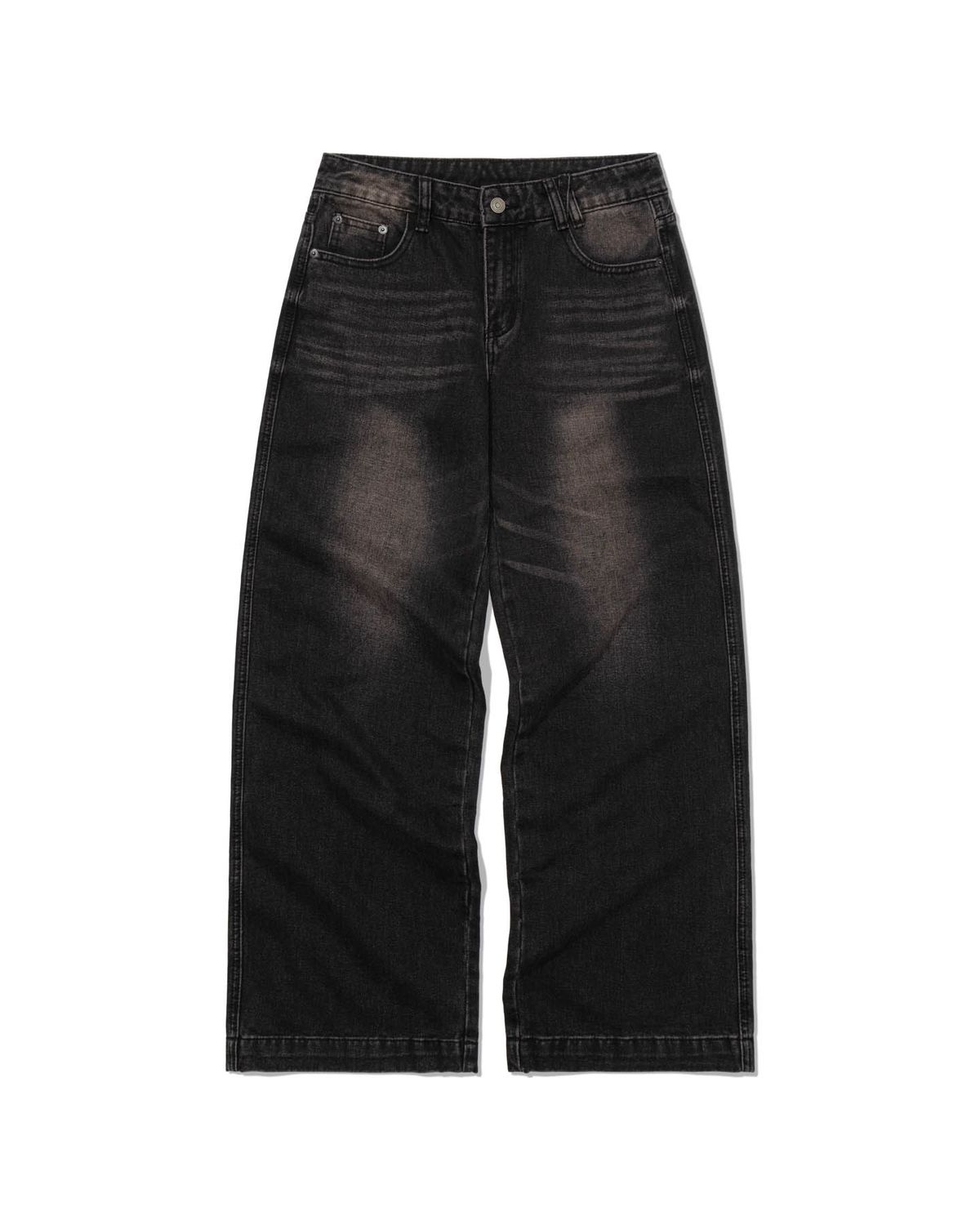 모아(MOAA) Sand fade Wide Jeans (BLACK)