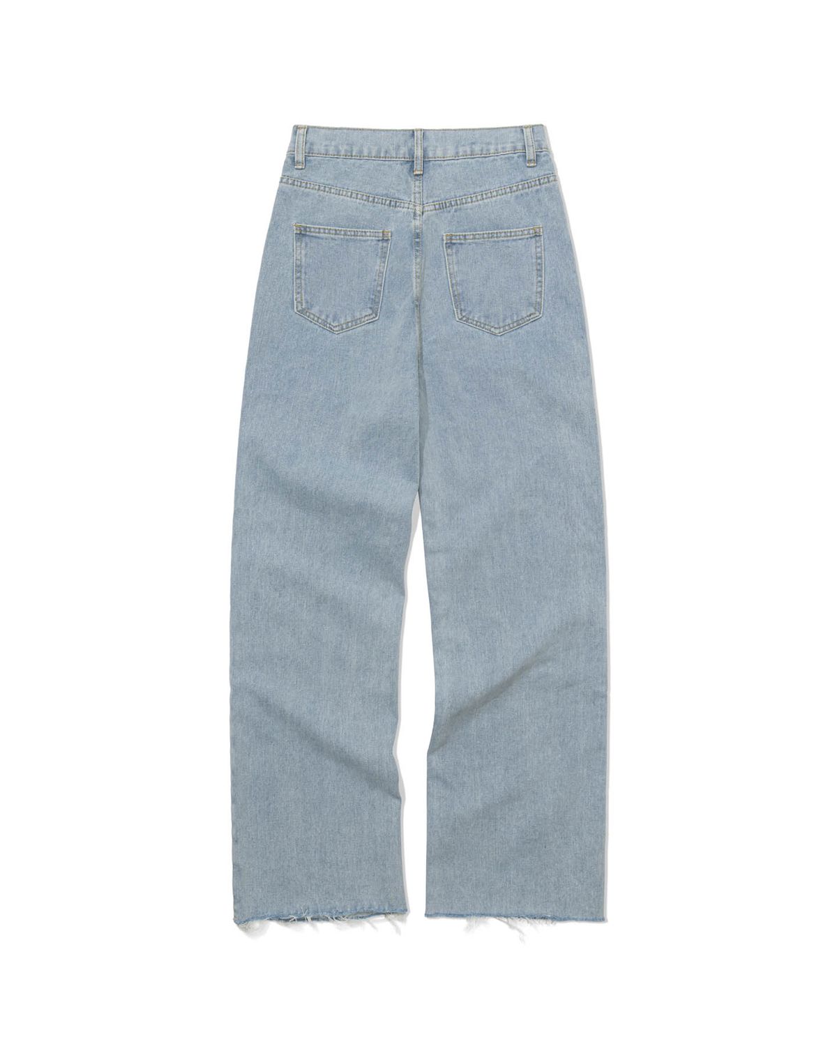 모아(MOAA) Fray Hem cut Jeans (WASHED LIGHT BLUE)