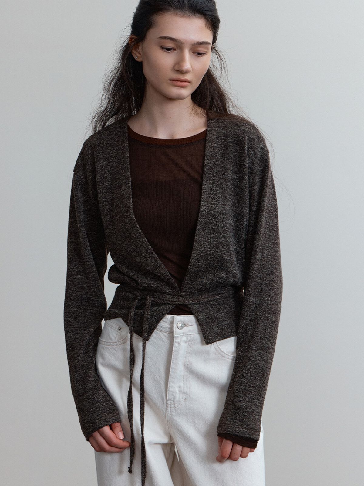 퍼블리카엑스(PUBLICKA X) RANDA KNIT CARDIGAN BROWN