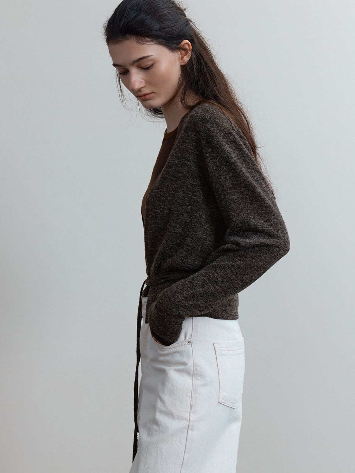 퍼블리카엑스(PUBLICKA X) RANDA KNIT CARDIGAN BROWN
