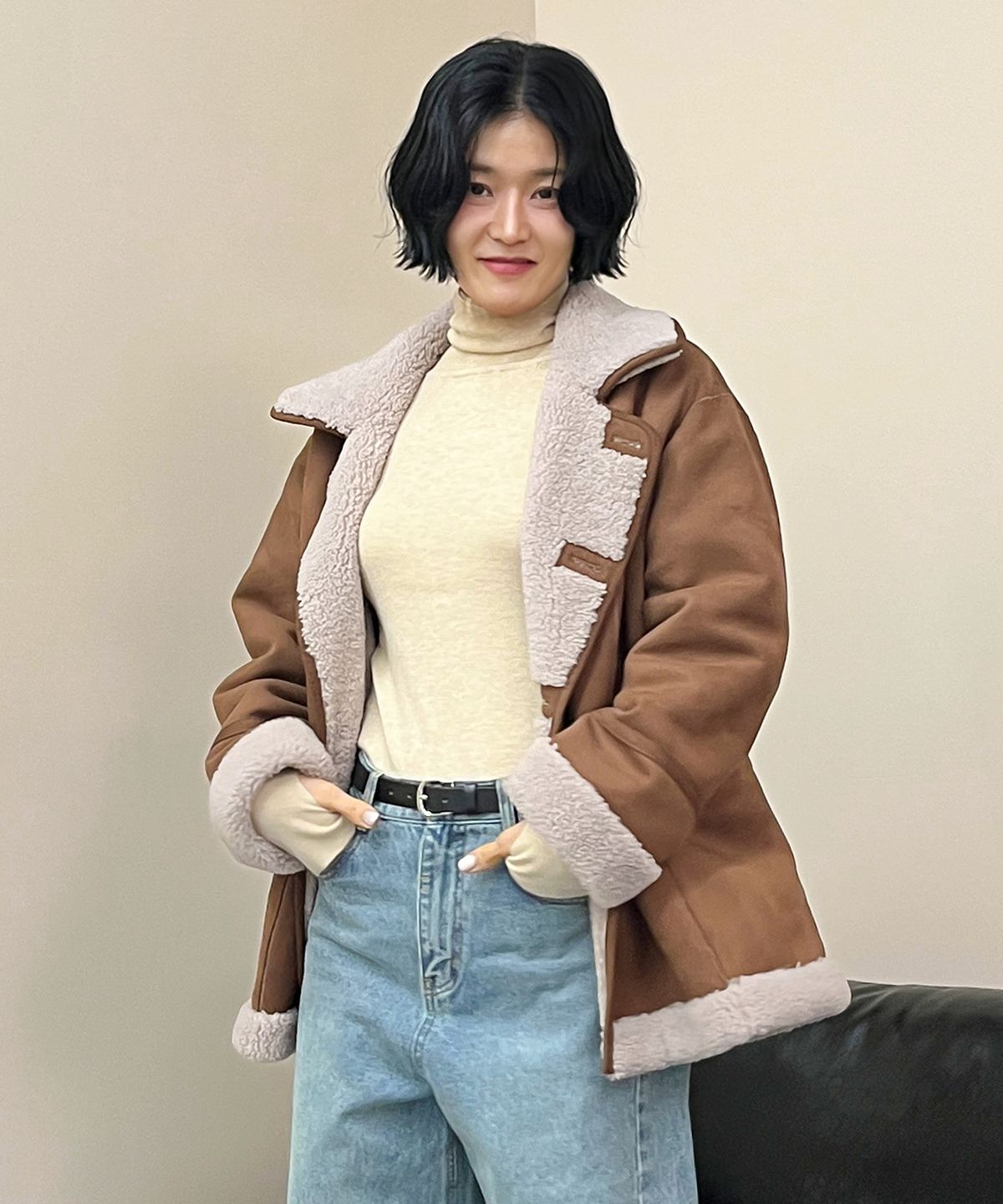 커스텀어클락 우먼(COSTUMEOCLOCK WOMAN) [2PACK] 슬림 골지 니트 세트 COWKT3456SET