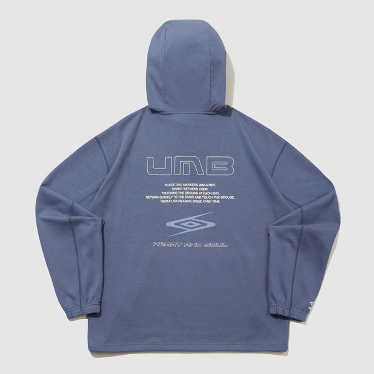 엄브로(UMBRO) 나이트런 하이브리드 후드 하프 집업 블루(UQ321SHD91)