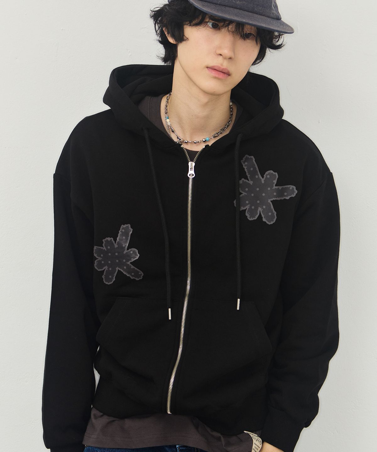 그레이버(GRAVER) [UNISEX]DOTS GRAV 후드집업_2color