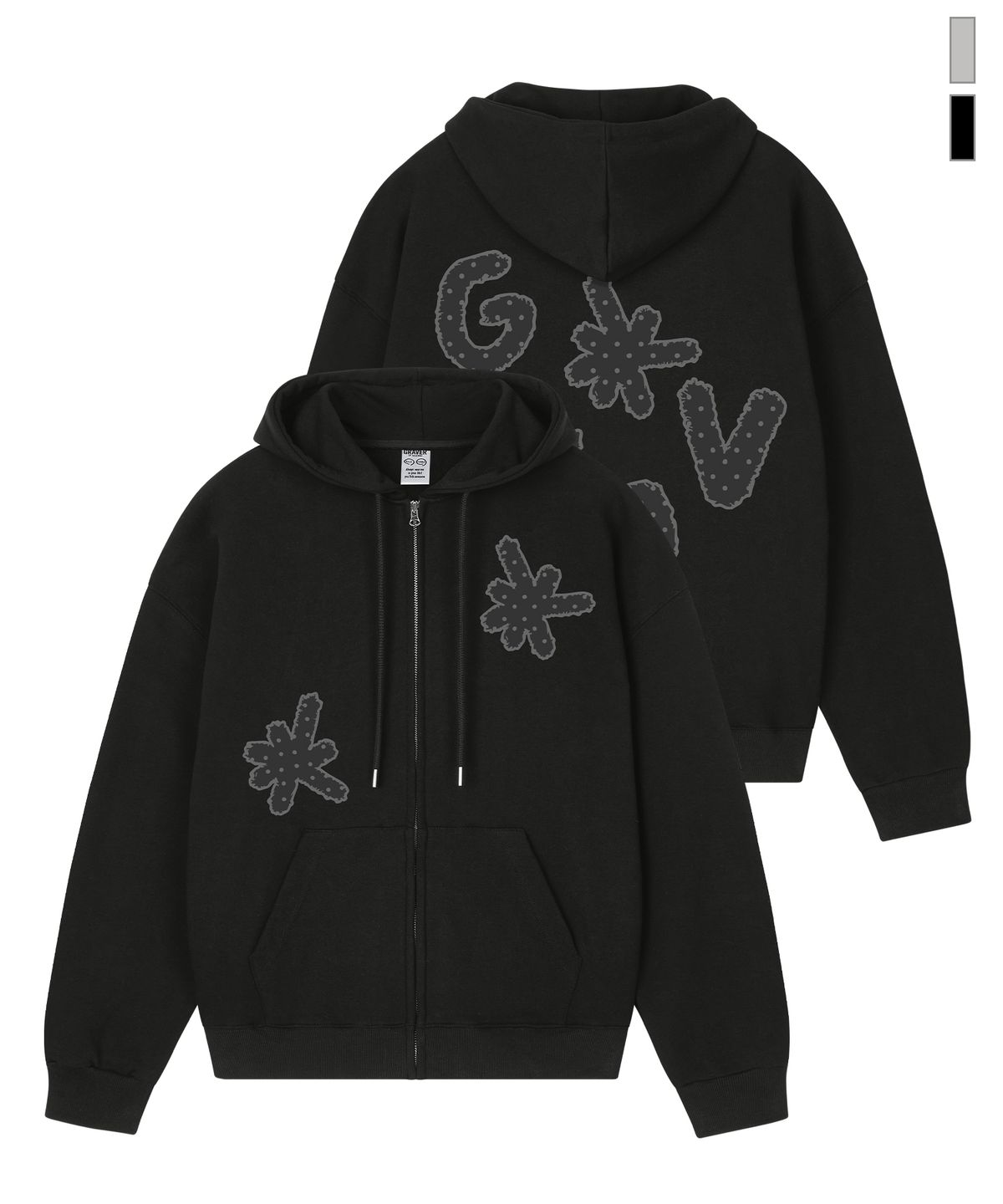 그레이버(GRAVER) [UNISEX]DOTS GRAV 후드집업_2color