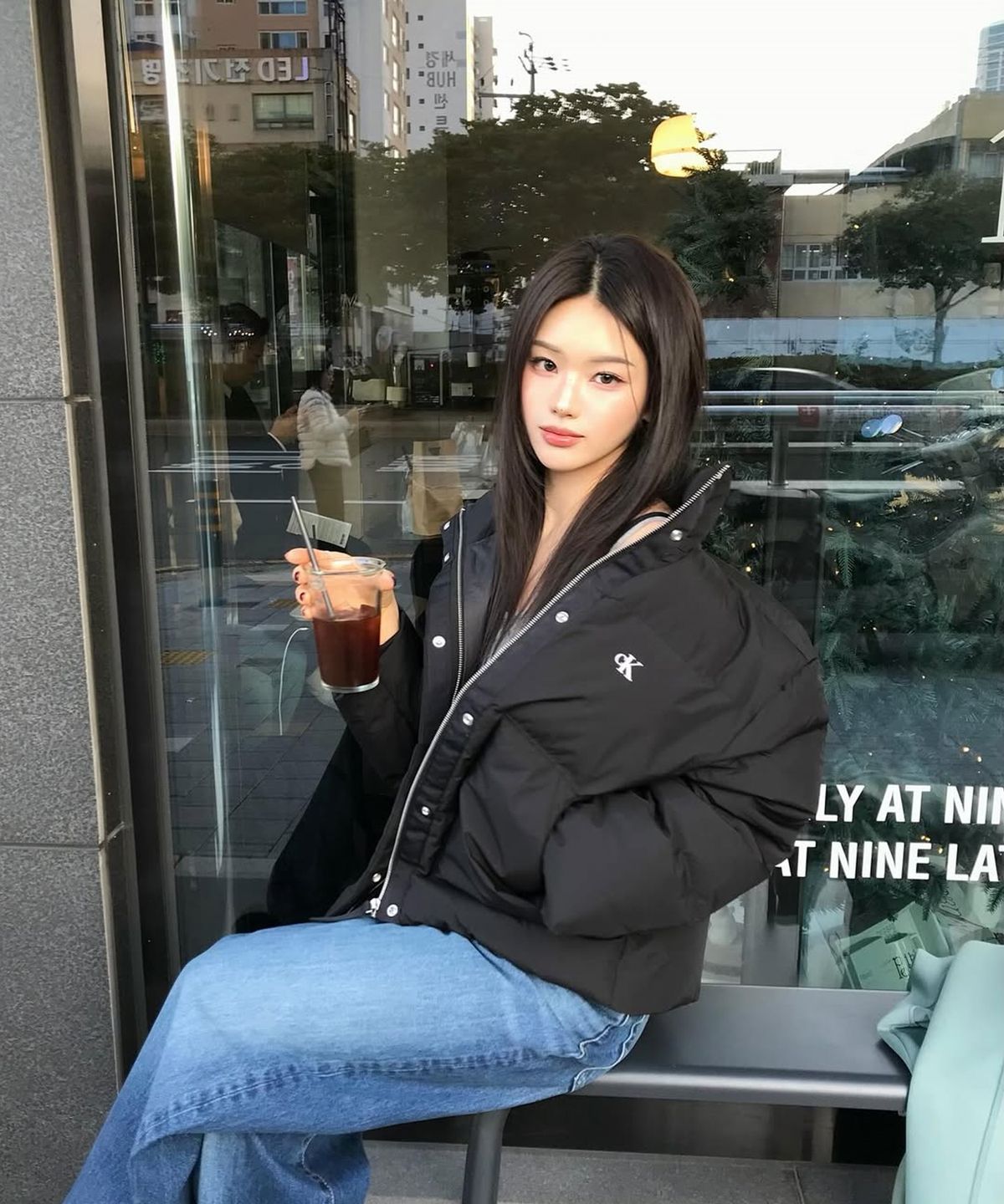 캘빈클라인 진(CALVIN KLEIN JEANS) 여성 숏 렝스 스탠드 카라 푸퍼 47D577G UB1