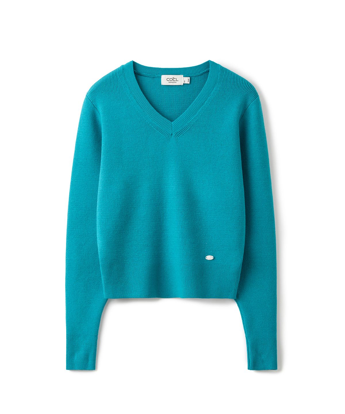 커스텀어클락 우먼(COSTUMEOCLOCK WOMAN) 베이직 브이넥 골지 니트 10 COLOR COWKT001