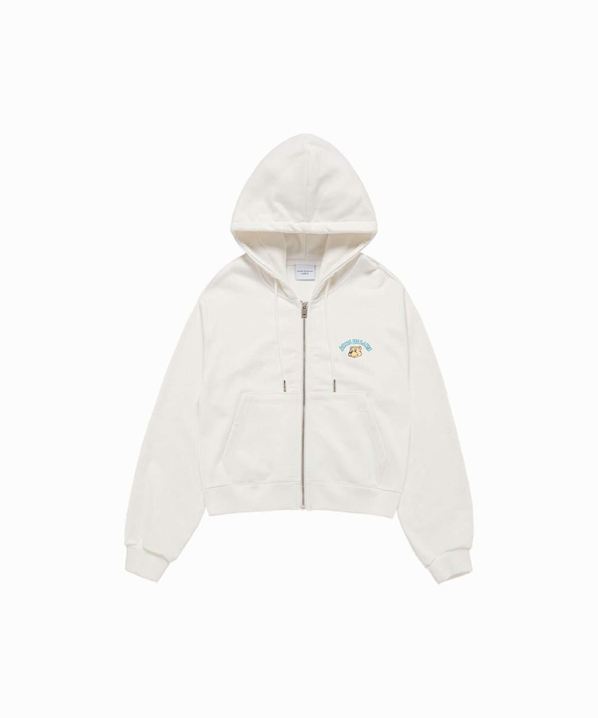 아크메드라비(ACME DE LA VIE) WOMAN MINI AC BEAR CROP HOODIE ZIP UP (2 COLOR)