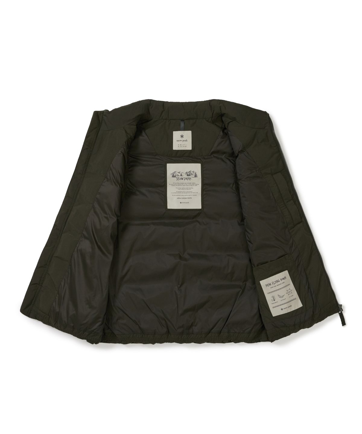 스노우피크 어패럴(SNOWPEAK APPAREL) 랜드에어 스탠드넥 경량 다운 베스트 (S25WMGDV40) Dark Green