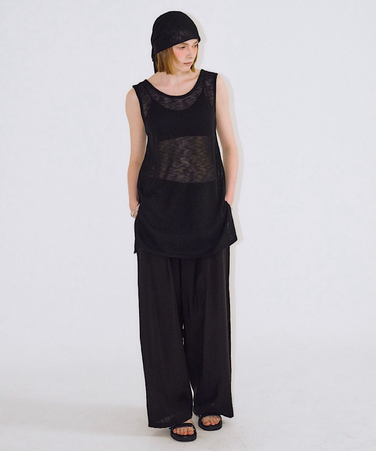 아포엠(APOEM) Veil Sheer Pants - 3colors