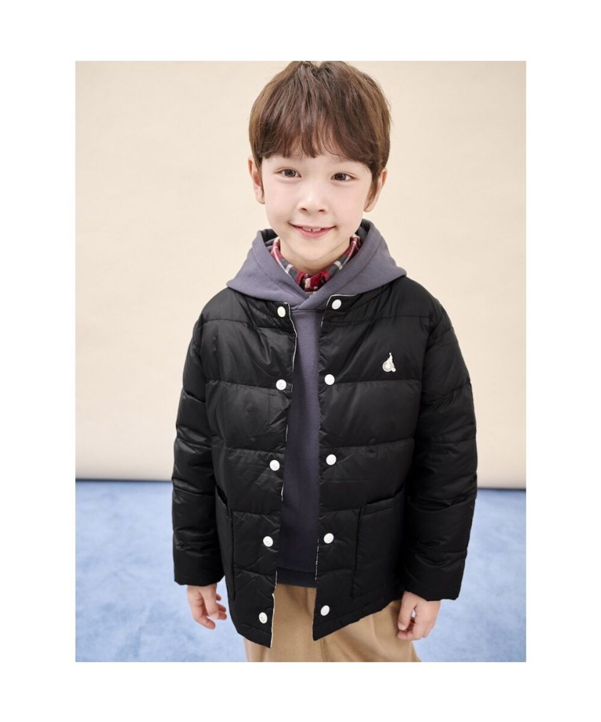 빈폴 키즈(BEANPOLE KIDS) 프리미엄 덕다운 한줌 경량패딩  블랙 (BI5938U055)