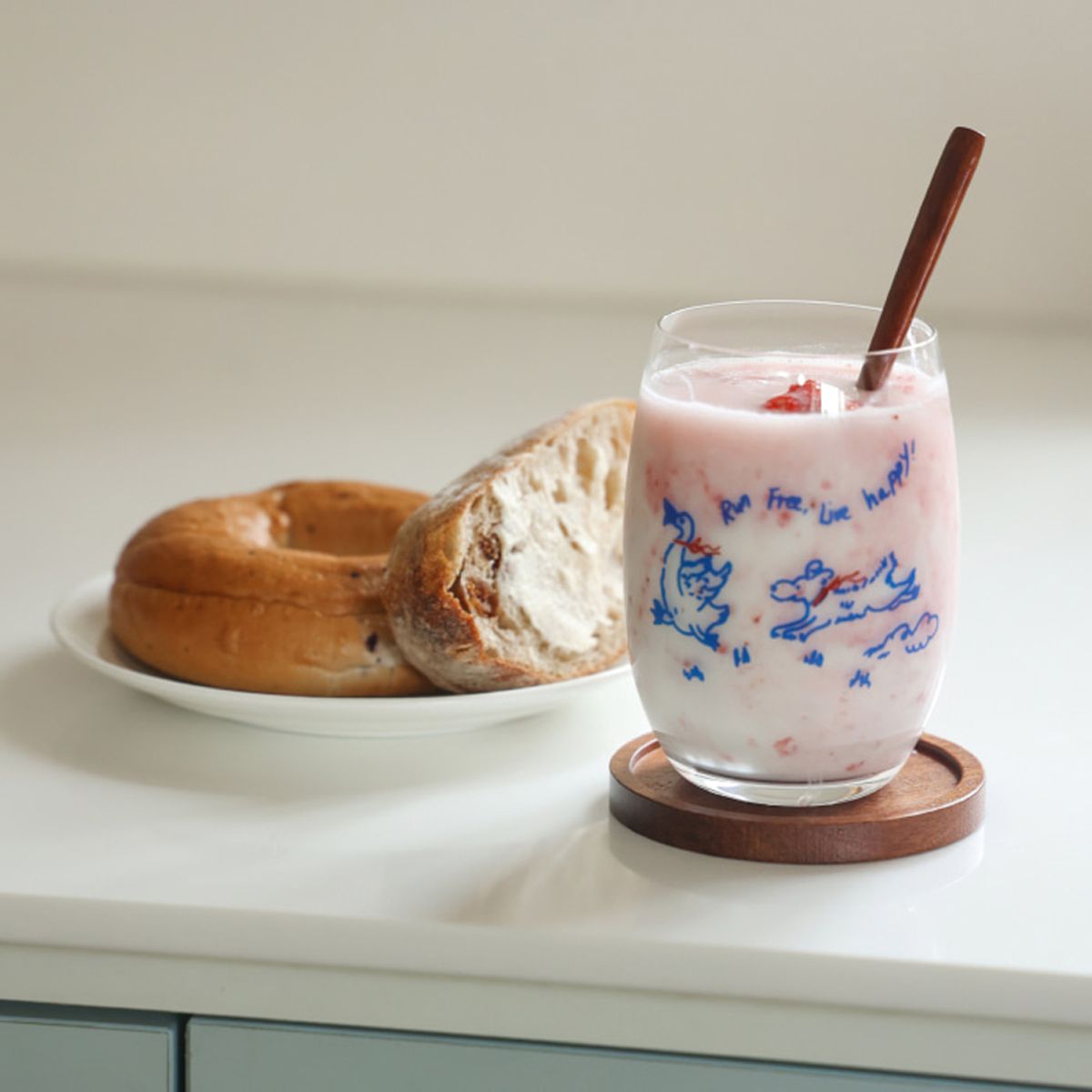 뚜누(TOUNOU) 소소 작가, HAPPY 레트로컵 390ml
