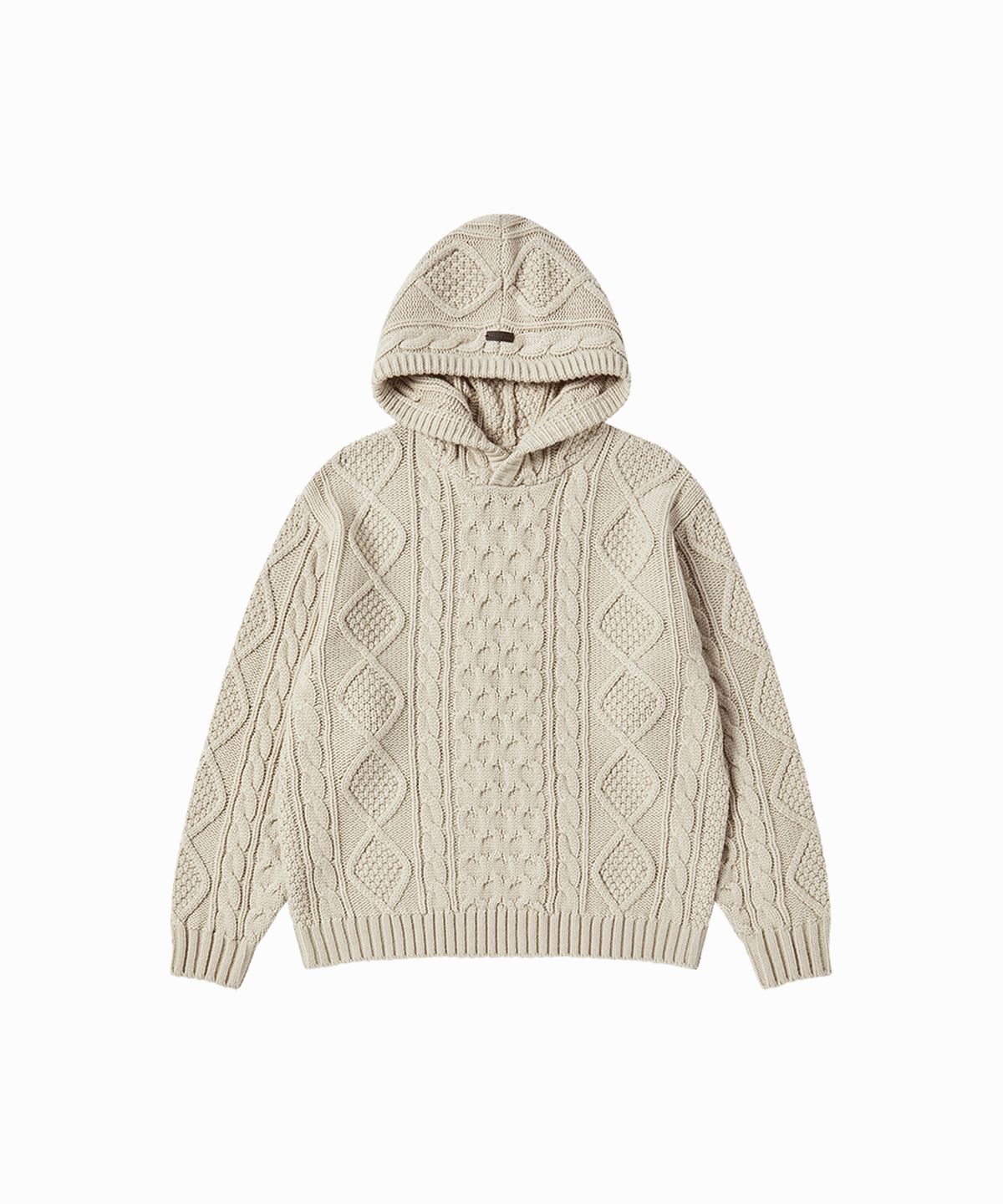 아크메드라비(ACME DE LA VIE) LOW GAUGE CABLE KNIT HOODIE (3 COLOR)