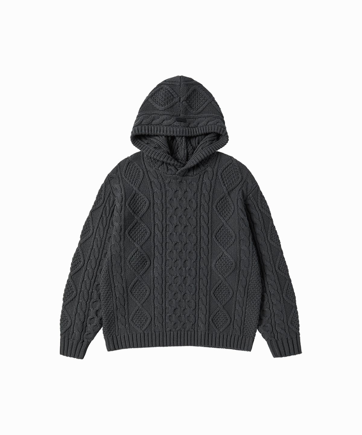 아크메드라비(ACME DE LA VIE) LOW GAUGE CABLE KNIT HOODIE (3 COLOR)