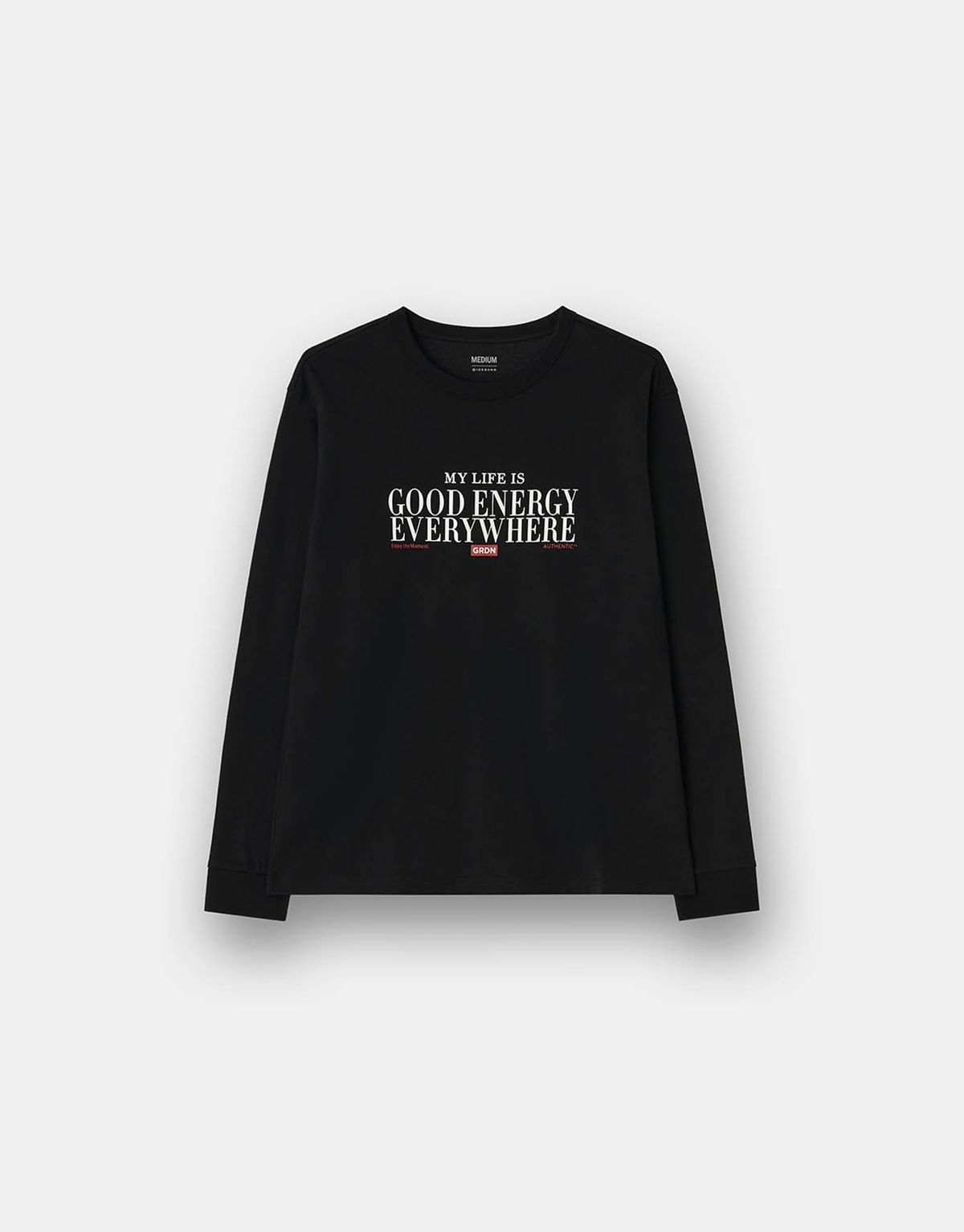 지오다노(GIORDANO) 루즈핏 그래픽 긴팔티(링거/GDRN) 395914 [6color]