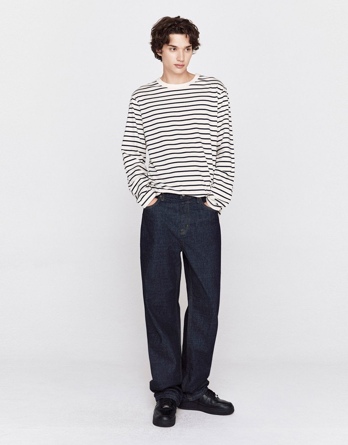 지오다노(GIORDANO) 스트라이프 긴팔티 025911 [4color]
